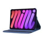 iPad Mini 7 / iPad mini 6 Hoes - Bookcase - Hoesje - 8.3 Inch - Met Standaard - 360 Draaibaar - Roterend - Donkerblauw - 4