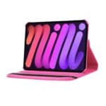 iPad Mini 7 / iPad mini 6 Hoes - Bookcase - Hoesje - 8.3 Inch - Met Standaard - 360 Draaibaar - Roterend - Donkerroze - 4