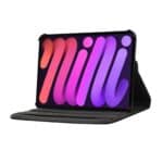 iPad Mini 7 / iPad mini 6 Hoes - Bookcase - Hoesje - 8.3 Inch - Met Standaard - 360 Draaibaar - Roterend - Zwart - 4