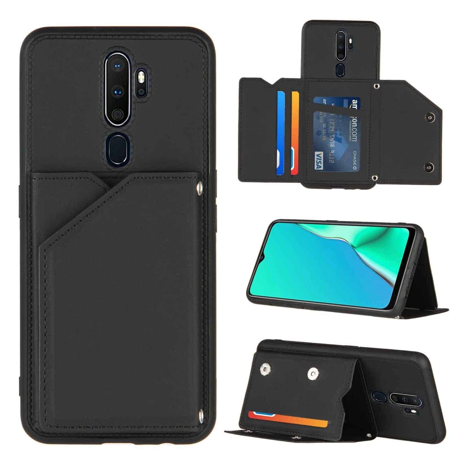 Backcover Wallet Hoesje OPPO A9 2020 - A5 2020 - Zwart Main Image