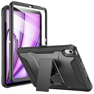 360 Full Cover Case iPad Air 6 - Air 5 - iPad Air 4 - Pencilhouder - Zwart Main Image