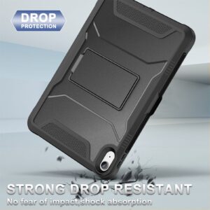 360 Full Cover Case iPad Air 6 - Air 5 - iPad Air 4 - Pencilhouder - Zwart - 4