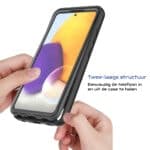 360 Backcase Hoesje met Glas Samsung Galaxy A72 - 3