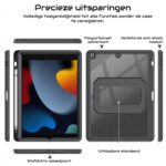 360 Full Cover Case iPad 9 - 8 - 7 - 10.2 inch - Pencilhouder - Zwart - 5