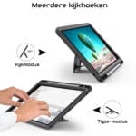 360 Full Cover Case iPad 9 - 8 - 7 - 10.2 inch - Pencilhouder - Zwart - 3