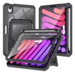 360 Full Cover Case iPad Mini 7 / iPad mini 6 - 2024 / 2021 - Penhouder - Zwart Main Image