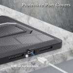 360 Full Cover Case iPad Mini 7 / iPad mini 6 - 2024 / 2021 - Penhouder - Zwart - 5