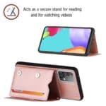 Backcover Wallet Hoesje Samsung Galaxy A52s - A52 - Rosegoud - 2