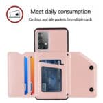 Backcover Wallet Hoesje Samsung Galaxy A52s - A52 - Rosegoud - 3