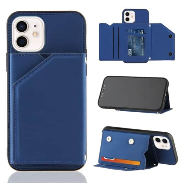 Backcover Wallet Hoesje iPhone 12 Pro - 12 - Blauw