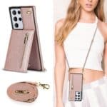 Solidenz Fashion Wallet Hoesje met Koord Samsung Galaxy S21 Ultra - Rosegoud - 2