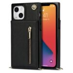 Solidenz Fashion Wallet Hoesje met Koord iPhone 13 Mini - Zwart - 1