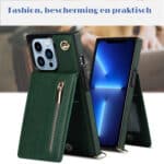 iPhone 15 Pro Max hoesje Solidenz Fashion Wallet met pasjesvak en koord groen - 6