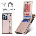 iPhone 15 Pro Max hoesje Solidenz Fashion Wallet met pasjeshouder roségoud - 4