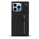 iPhone 15 Pro Max hoesje Solidenz Fashion Wallet met koord zwart - 1