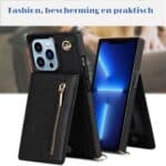 iPhone 15 Pro Max hoesje Solidenz Fashion Wallet met koord zwart - 4