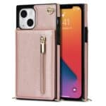 Solidenz Fashion Wallet Hoesje met Koord iPhone 13 Mini - Rosegoud - 1