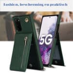 Solidenz Fashion Wallet Hoesje met Koord Samsung S20 FE - Groen - 6