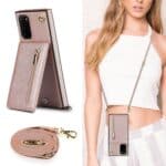 Solidenz Fashion Wallet Hoesje met Koord Samsung Galaxy S20 FE - Rosegoud - 4