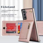 Solidenz Fashion Wallet hoesje met koord Samsung S23 Plus - Rosegoud - 5