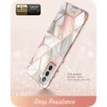 Cosmo 360 Hoesje met Screen Protector Samsung Galaxy S21 FE - Marble - 3
