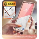 Cosmo 360 Hoesje met Screen Protector Samsung Galaxy S21 FE - Marble - 5