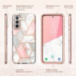 Cosmo 360 Hoesje met Screen Protector Samsung Galaxy S21 FE - Marble - 6