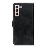 Krokodillenprint Bookcase Hoesje Samsung S22 Plus - Zwart - 1