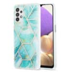Marmer backcase hoesje Samsung Galaxy A72 - Turquoise Main Image