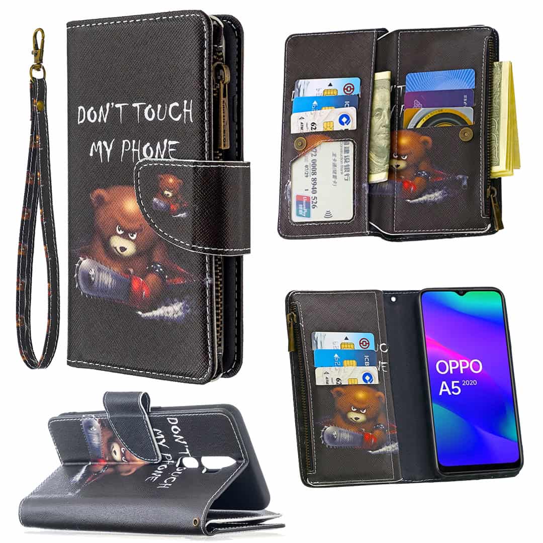 Oppo A5 2020 - Oppo A9 2020 Wallet hoesje - Beer Main Image