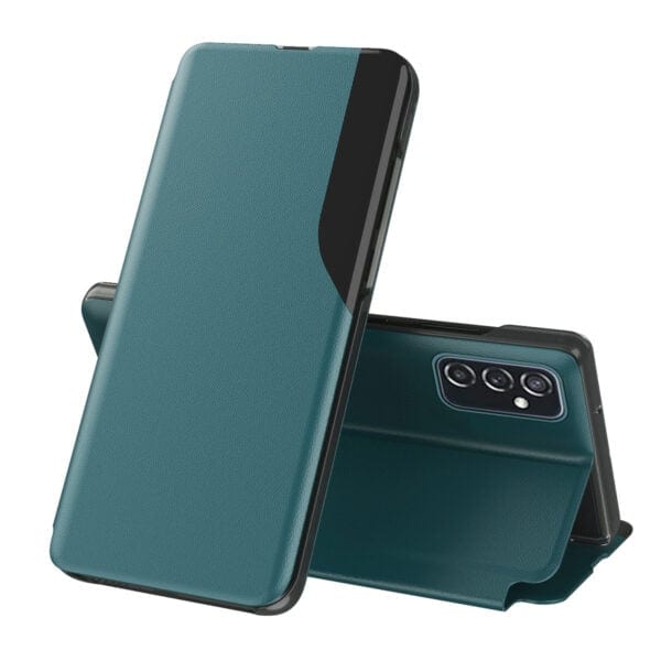 Premium Clear View Samsung Galaxy A73 Hoesje - Groen