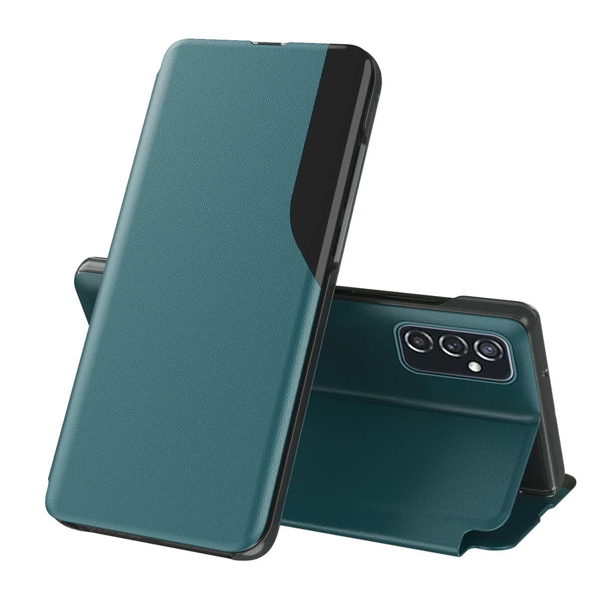Premium Clear View Samsung Galaxy A73 Hoesje - Groen Main Image