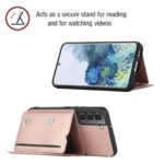 Samsung Galaxy S22 Hoesje Rosegoud - Backcover Wallet - 2