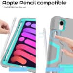 Shock Proof Standcase Hoes iPad Mini 7 / iPad mini 6 - 2024 / 2021 Grijs - 8.3 inch - 3