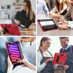 Shockproof Standcase Hoes iPad Mini 7 / iPad mini 6 - 2024 / 2021 Rood - 8.3 inch - 4