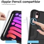 Shockproof Standcase Hoes iPad Mini 7 / iPad mini 6 - 2024 / 2021 - Zwart - 8.3 inch - 3