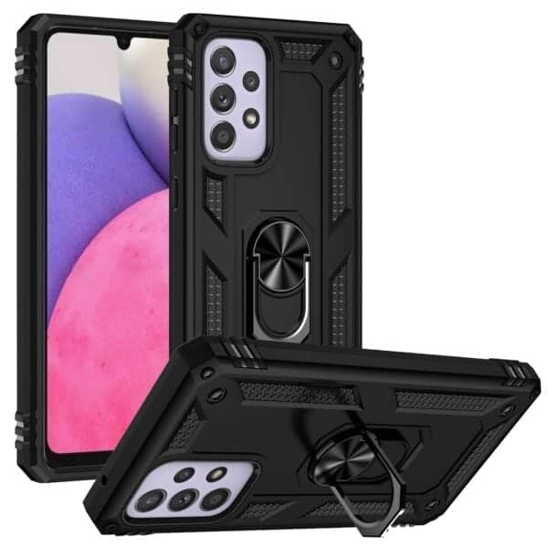 Samsung Galaxy A73 Ringhouder hoesje - Zwart
