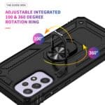 Samsung Galaxy A73 Ringhouder hoesje - Zwart - 1