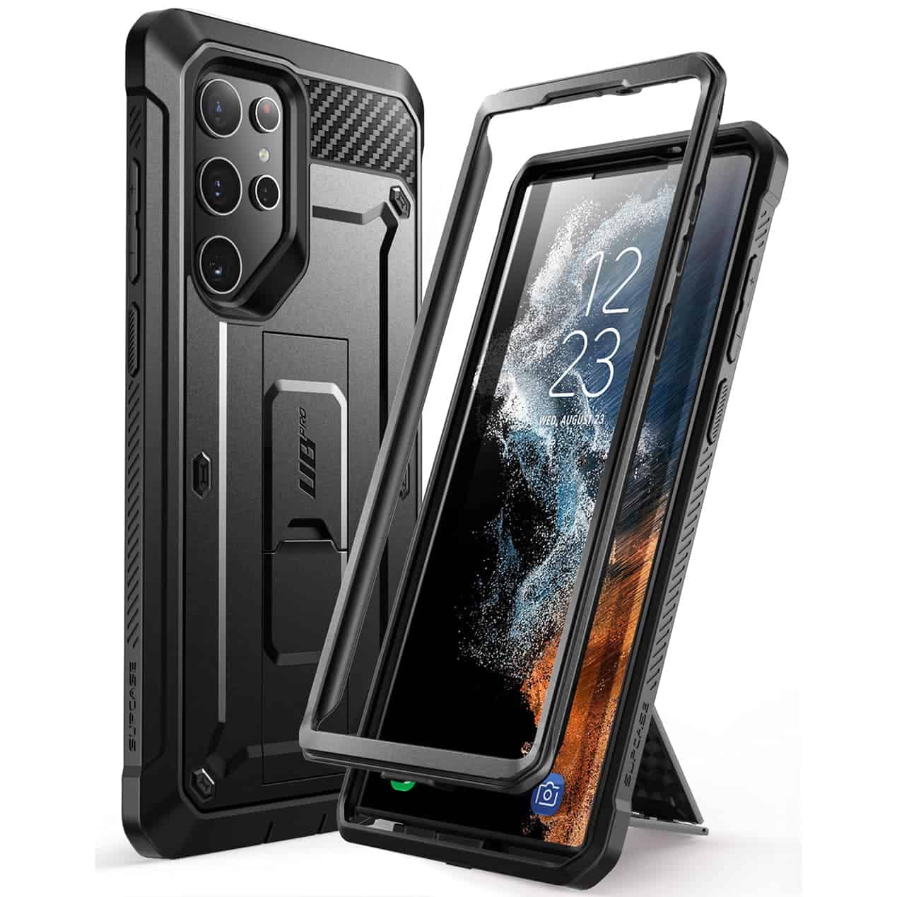 Supcase Backcase hoesje Samsung Galaxy S22 Ultra - Zwart Main Image