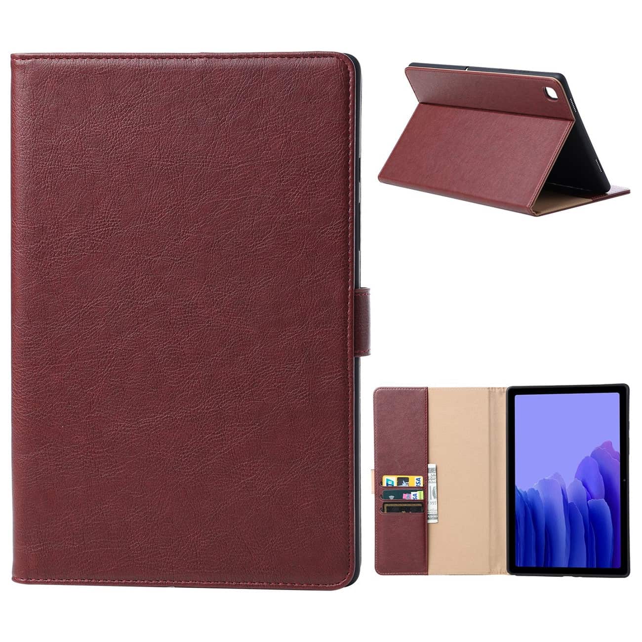 Premium Leren Boekmodel hoes Samsung Tab A7 - 10.5 inch - Rood Main Image