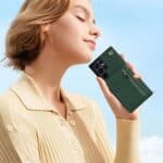 Solidenz Fashion Wallet hoesje met koord Samsung S22 Ultra - Groen - 5