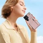 Solidenz Fashion Wallet hoesje met koord Samsung S23 Ultra - Rosegoud - 6