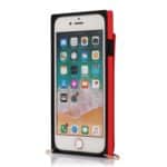 Solidenz Fashion Wallet hoesje met koord iPhone SE 2022 - SE 2020 - iPhone 8 - Rood - 2