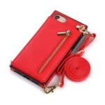 Solidenz Fashion Wallet hoesje met koord iPhone SE 2022 - SE 2020 - iPhone 8 - Rood - 3