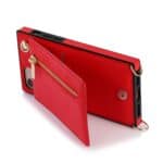 Solidenz Fashion Wallet hoesje met koord iPhone SE 2022 - SE 2020 - iPhone 8 - Rood - 4
