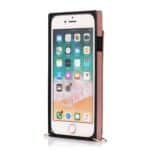 Solidenz Fashion Wallet hoesje met koord iPhone SE 2022 - SE 2020 - iPhone 8 - Roségoud - 2