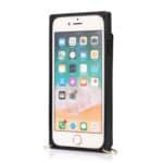Solidenz Fashion Wallet hoesje met koord iPhone SE 2022 - SE 2020 - iPhone 8 - Zwart - 2