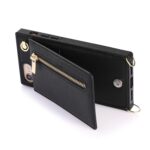 Solidenz Fashion Wallet hoesje met koord iPhone SE 2022 - SE 2020 - iPhone 8 - Zwart - 4