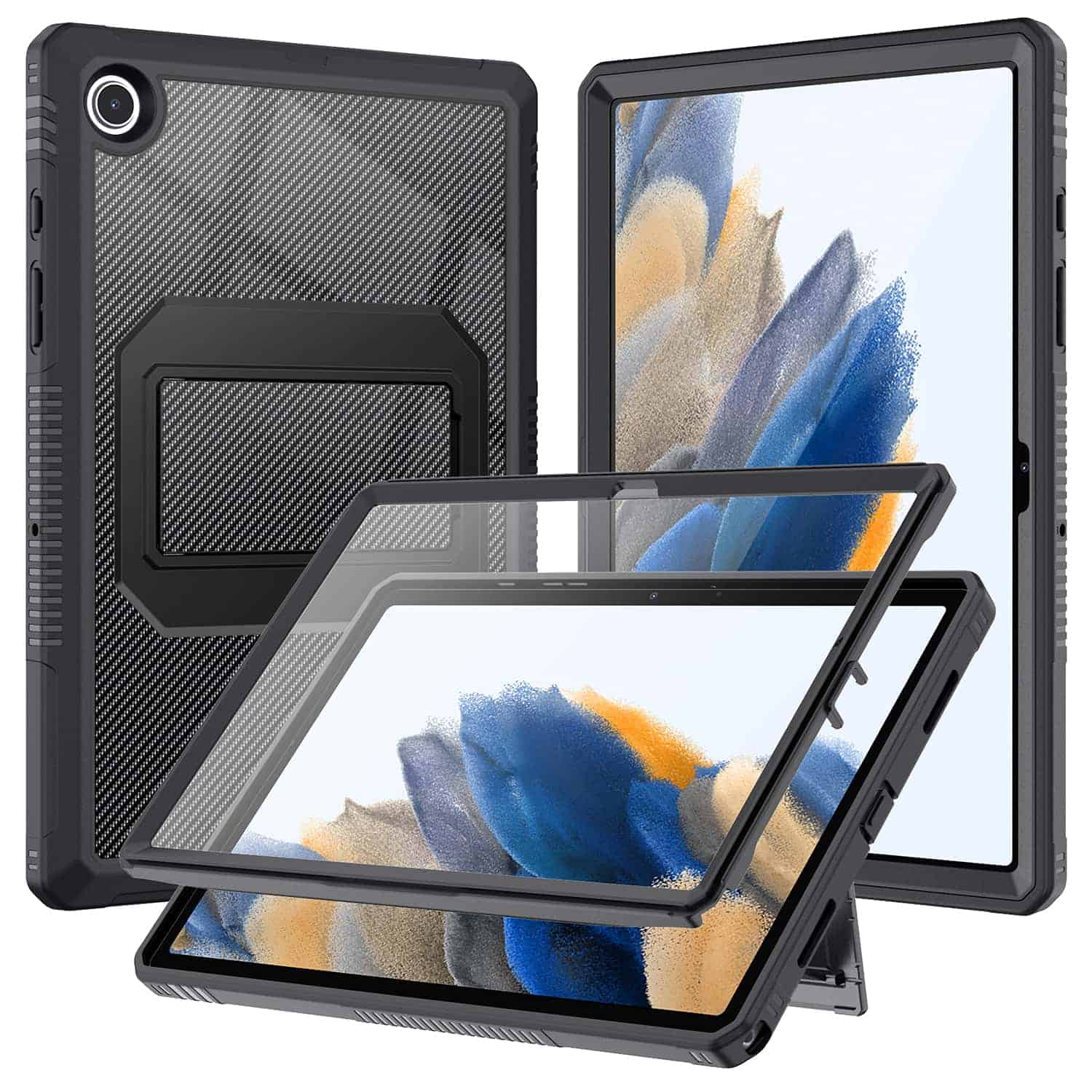 Fullcover hoes Samsung Tab A8 - 10.5 inch - Zwart Main Image