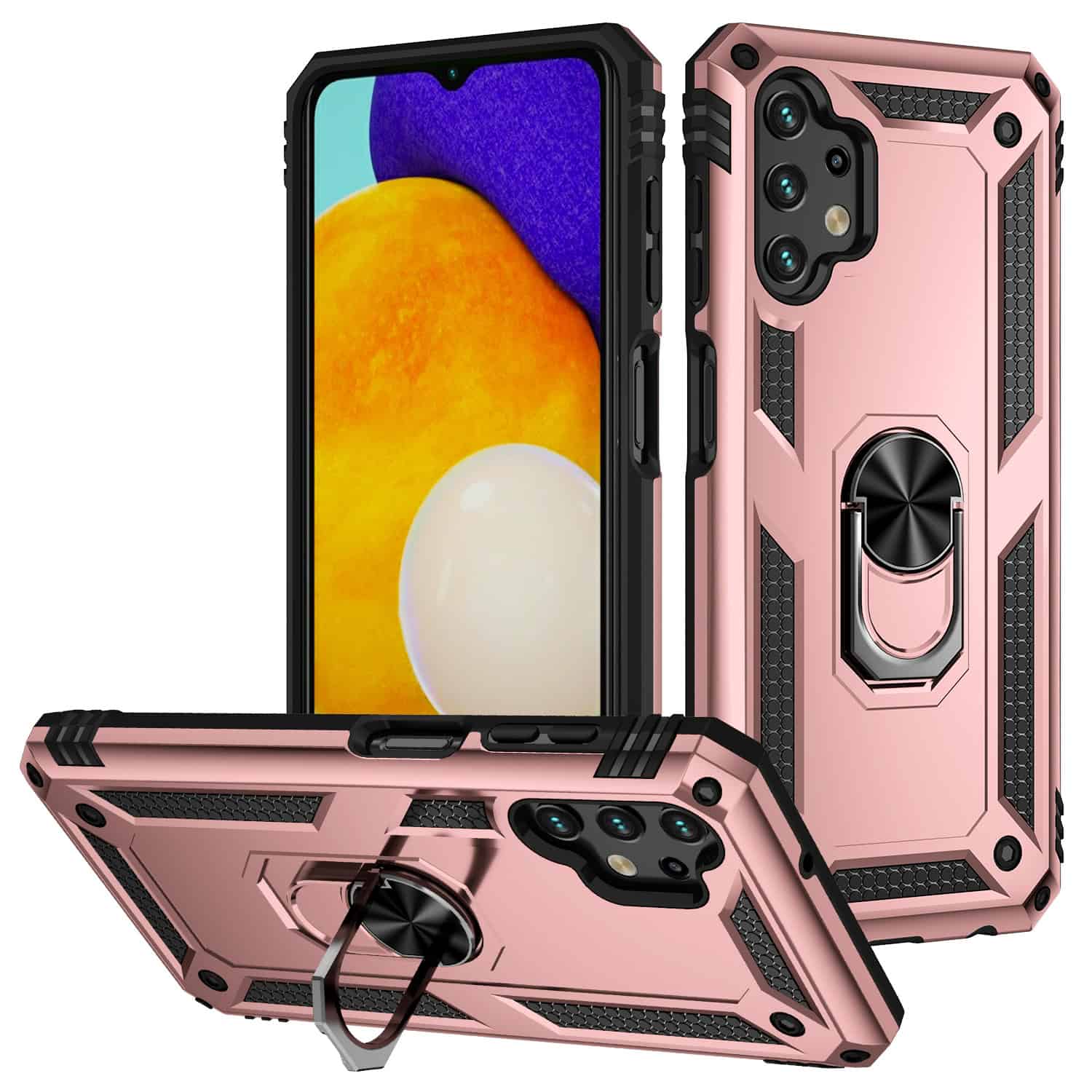 Samsung Galaxy A13 4G Ringhouder hoesje - Roségoud Main Image